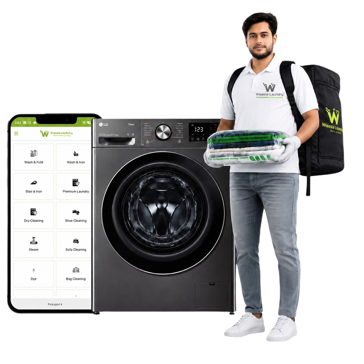 Premium laundry service with advanced fabric care, professional cleaning, and doorstep pickup by Waasle Laundry